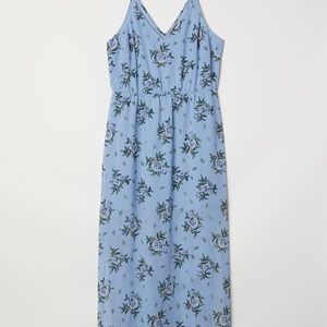 Divided Blue Floral Maxi Dress